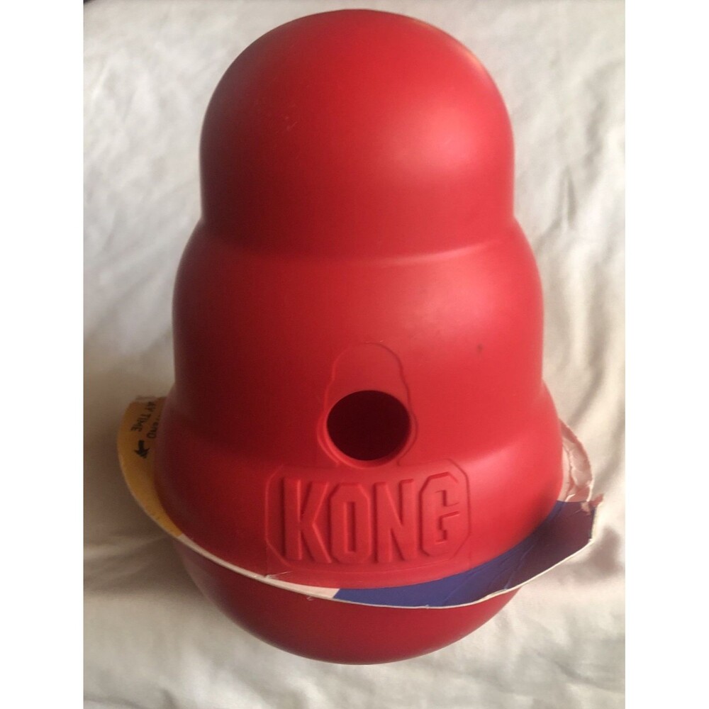 KONG Wobbler Interactive Dog Toy Treat Dispenser Red